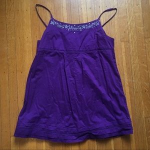 Purple GAP Kids Tank Top with Butterfly Design